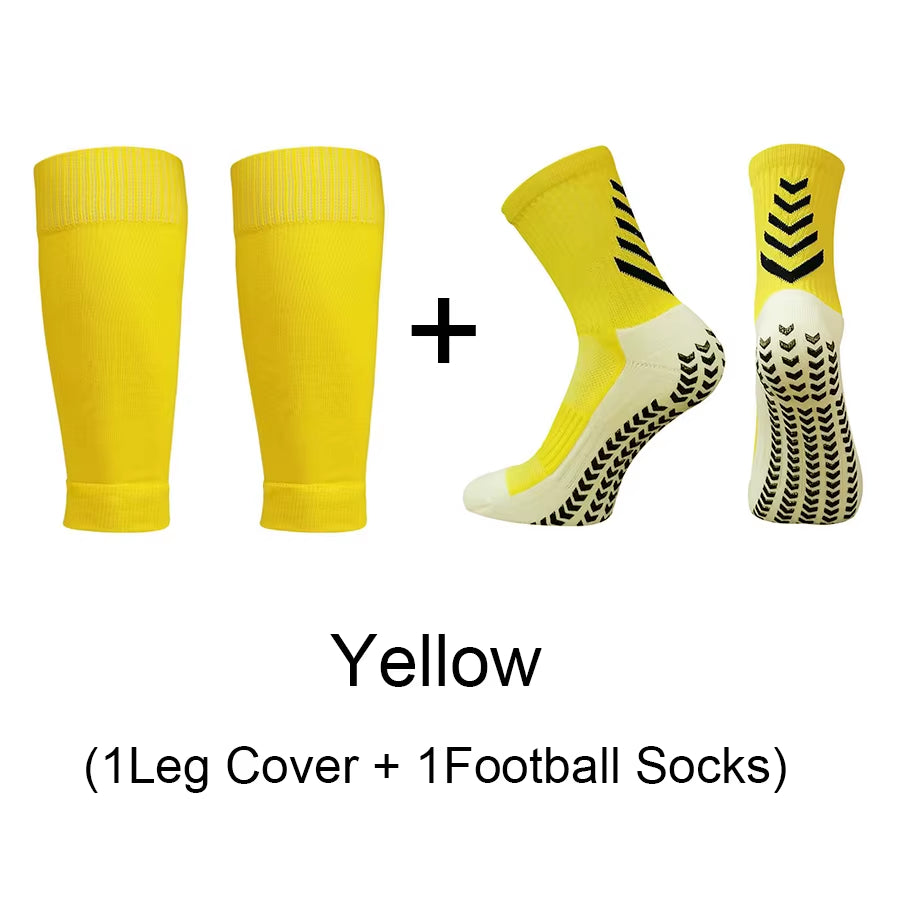 1 Set of High Quality Men Women Outdoor Protective Equipmen Football Leg Cover anti Slip Soccer Tennis Basketball Sports Socks